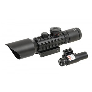 Прицел оптический (реплика) Scope 3-10x40E with laser [ACM]